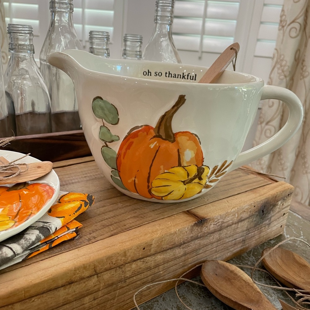 MUDPIE FALL “OH SO THANKFUL” SERVING / MIXING SET - Picture 2 of 11